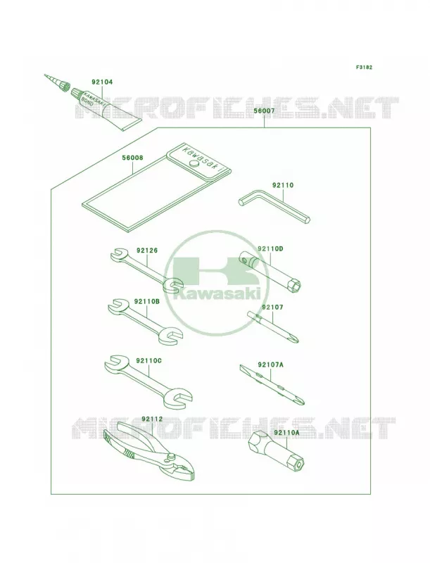 Owner's Tools Kawasaki JET SKI 750 1998 SXI PRO  JS750-C1