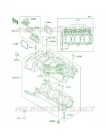 Crankcase pour Kawasaki 1100 ZXI 1997