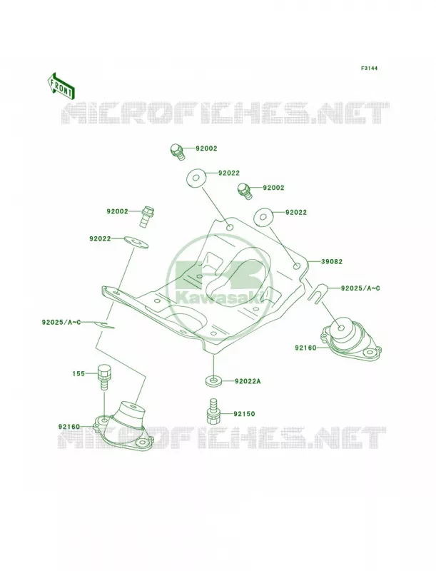 Engine Mount Kawasaki JET SKI 750 1997 SS  JH750-E2