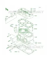 Cylinder HeadCylinder pour Kawasaki SUPER SPORT XI 1997