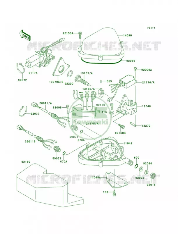 Control Kawasaki JET SKI 750 1997 SUPER SPORT XI  JH750-F2