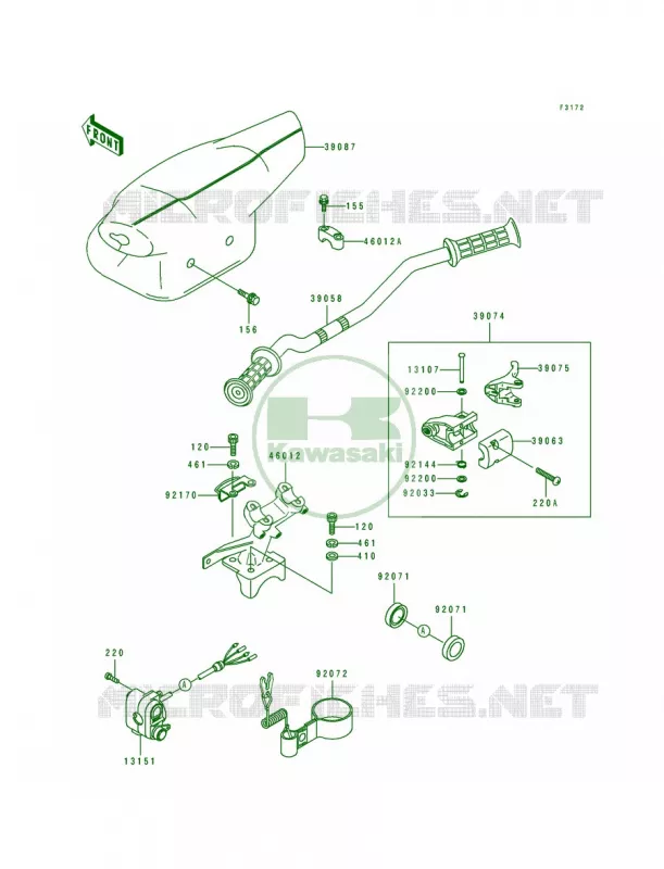 Handlebar Kawasaki JET SKI 650 1996 TS  JF650-B8
