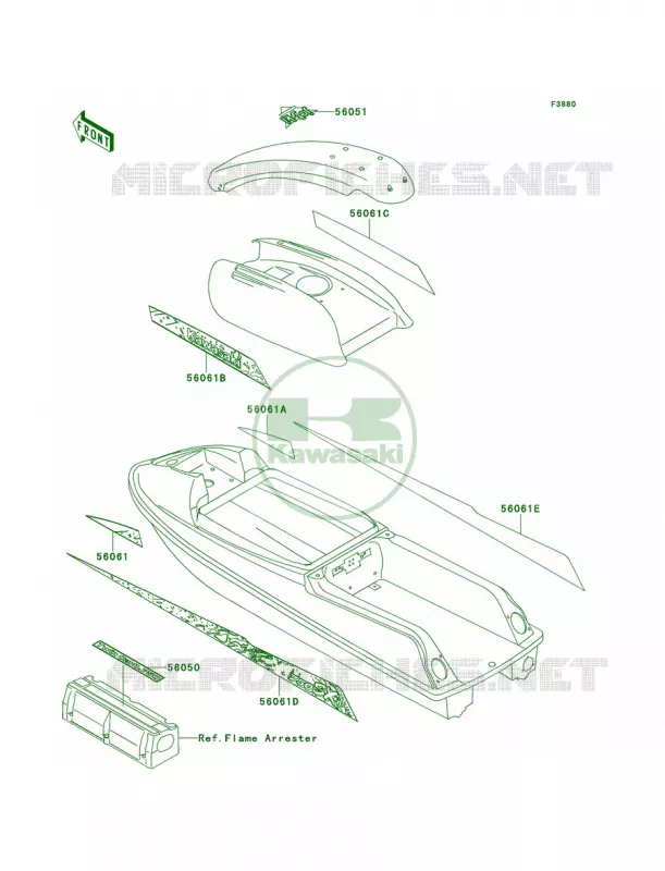 DecalsJS750-B1 Kawasaki JET SKI 750 1996 750 SXI  JS750-B2