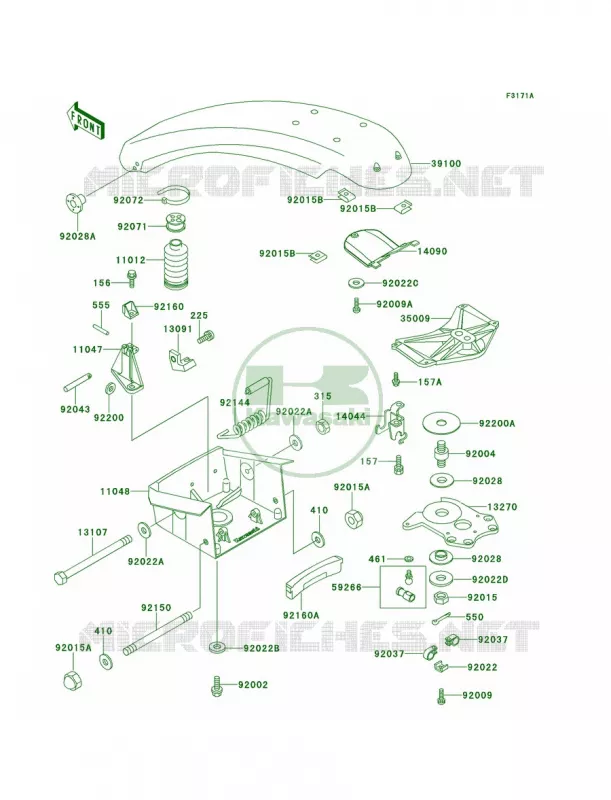 Handle PoleJS750-B2B3 Kawasaki JET SKI 750 1996 750 SXI  JS750-B2