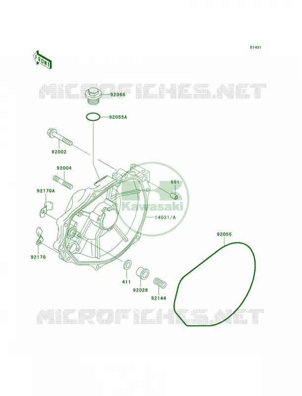Engine Covers Kawasaki JET SKI 750 1996 STS  JT750-B2