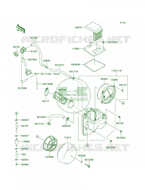 Air Cleaner Kawasaki MOTOS 250 2013 KLX250S  KLX250TDF