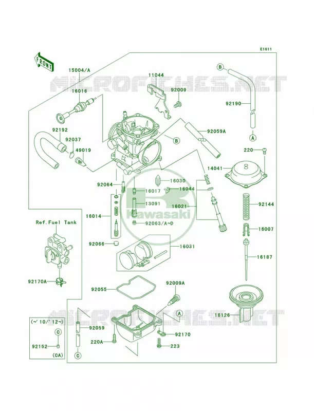 Carburetor Kawasaki MOTOS 250 2013 KLX250S  KLX250TDF