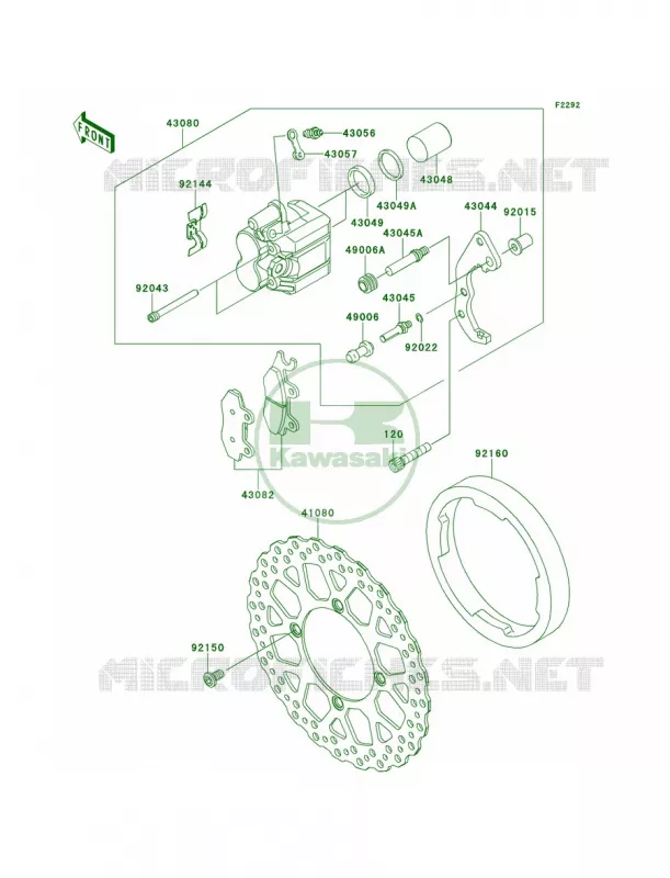 Front Brake Kawasaki MOTOS 250 2013 KLX250S  KLX250TDF