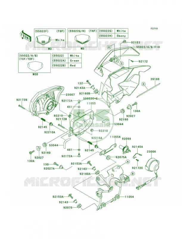 Headlights Kawasaki MOTOS 250 2013 KLX250S  KLX250TDF
