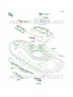 DecalsJH900 A1WhiteRed pour Kawasaki 900 ZXI 1995