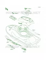 DecalsJH900 A1WhiteViolet pour Kawasaki 900 ZXI 1995