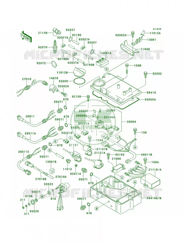 Ignition System Kawasaki JET SKI 900 1995 900 ZXI  JH900-A1