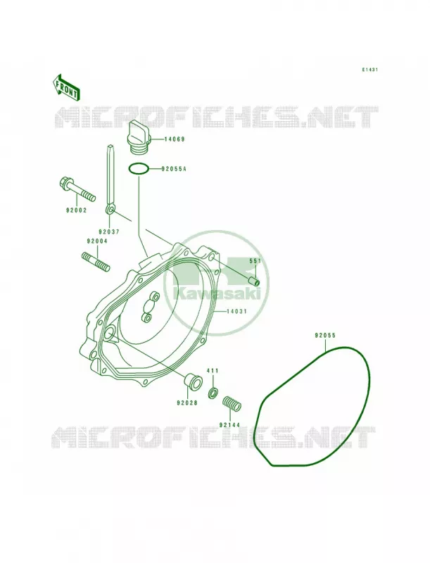 Engine Covers Kawasaki JET SKI 650 1995 SC  JL650-A5