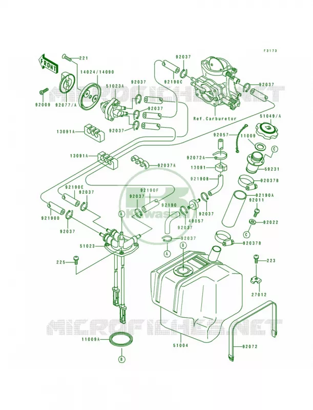 Fuel Tank Kawasaki JET SKI 650 1995 SC  JL650-A5