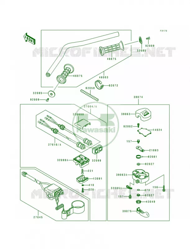 Handlebar Kawasaki JET SKI 550 1995 550 SX  JS550-C5