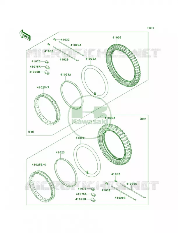 WheelsTires Kawasaki MOTOS 650 2013 KLR650  KL650EDF