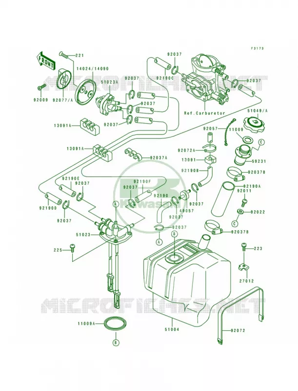 Fuel Tank Kawasaki JET SKI 650 1994 SC  JL650-A4