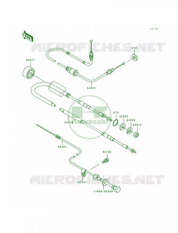 Cables Kawasaki JET SKI 550 1994 550 SX  JS550-C4