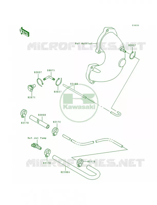 Cooling Kawasaki JET SKI 550 1994 550 SX  JS550-C4