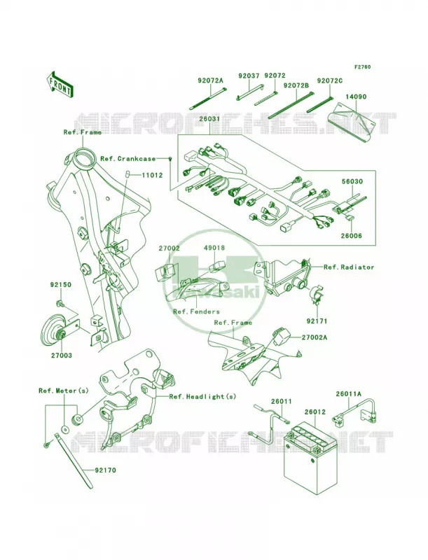 Chassis Electrical Equipment Kawasaki MOTOS 250 2012 KLX250S  KLX250TCF