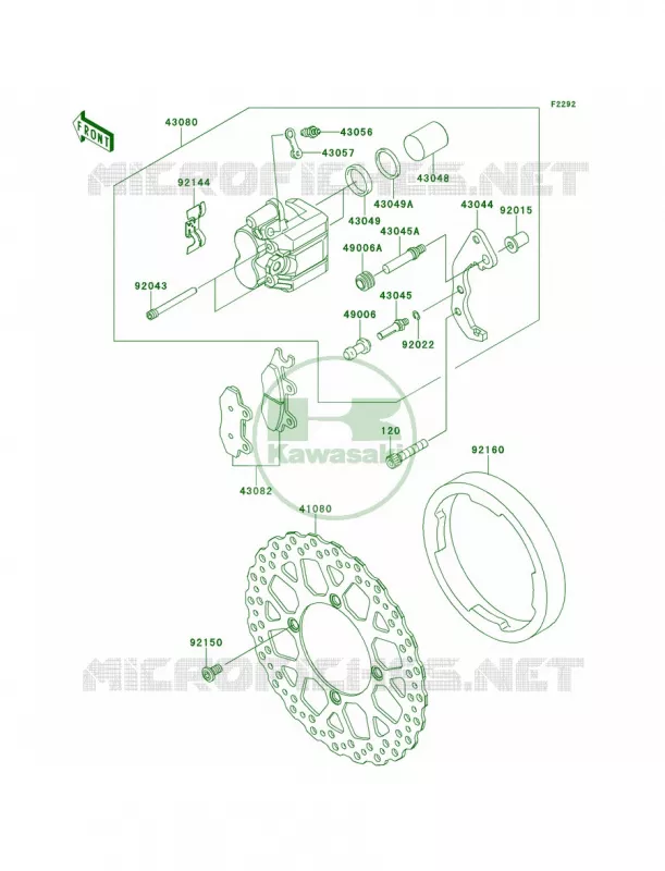 Front Brake Kawasaki MOTOS 250 2012 KLX250S  KLX250TCF