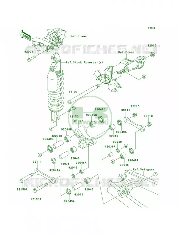 Rear Suspension Kawasaki MOTOS 250 2012 KLX250S  KLX250TCF