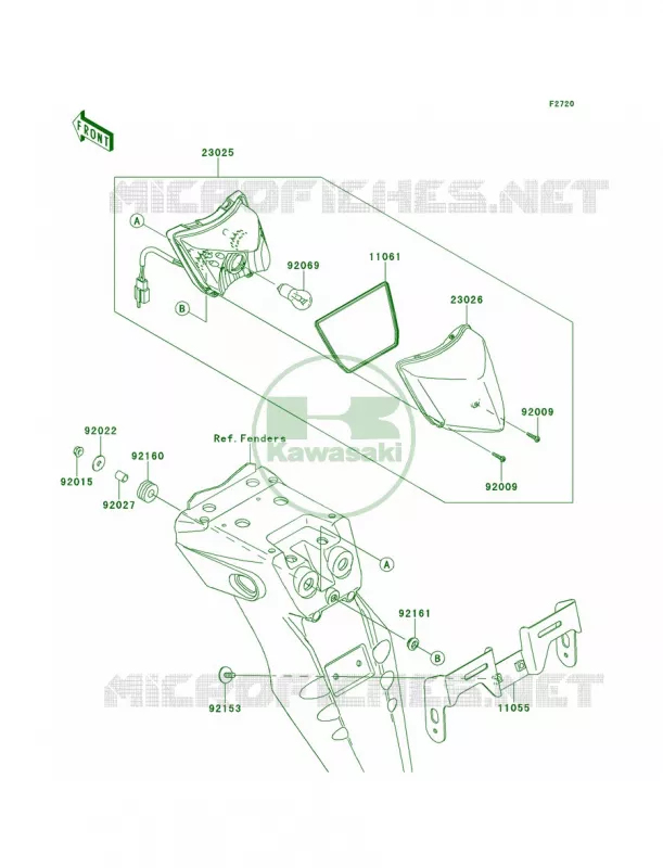 Taillights Kawasaki MOTOS 250 2012 KLX250S  KLX250TCF