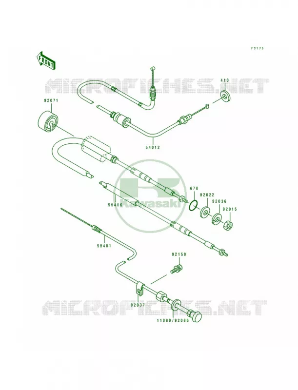 Cables Kawasaki JET SKI 550 1993 550 SX  JS550-C3