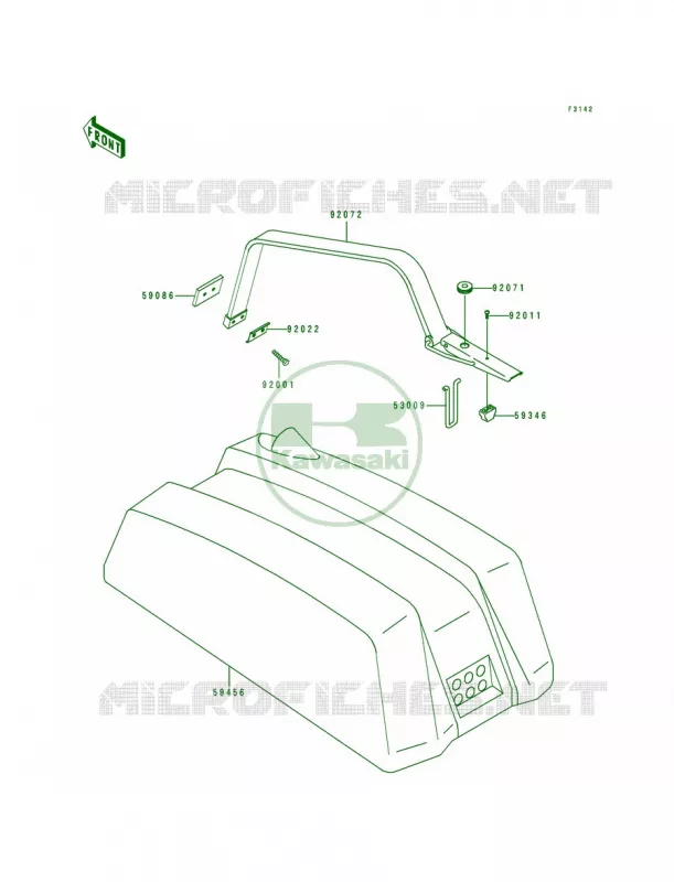 Engine Hood Kawasaki JET SKI 550 1993 550 SX  JS550-C3