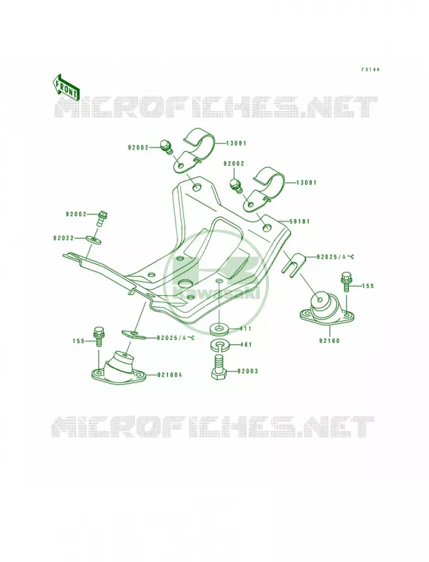 Engine Mount Kawasaki JET SKI 550 1993 550 SX  JS550-C3