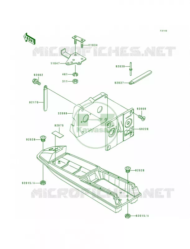Hull Fittings Kawasaki JET SKI 550 1993 550 SX  JS550-C3