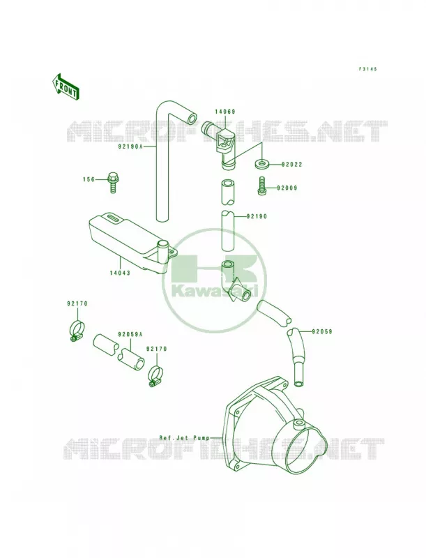 Bilge System Kawasaki JET SKI 650 1992 SC  JL650-A2