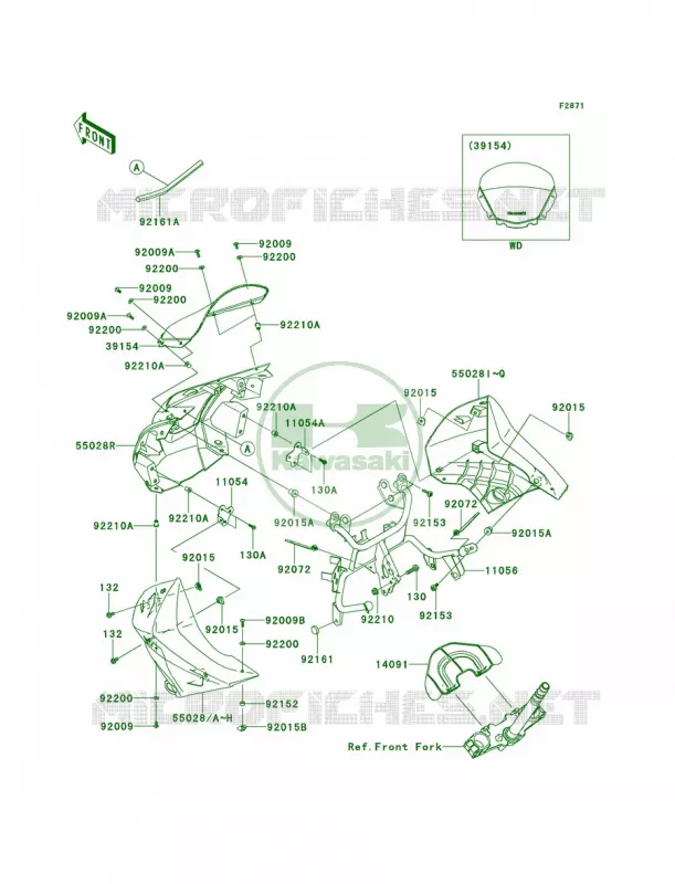 Cowling Kawasaki MOTOS 650 2012 KLR650  KL650ECF