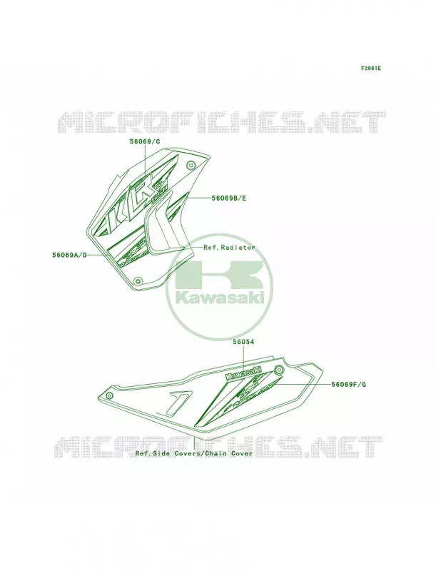DecalsEbonyEDFCAUS Kawasaki MOTOS 650 2012 KLR650  KL650ECF