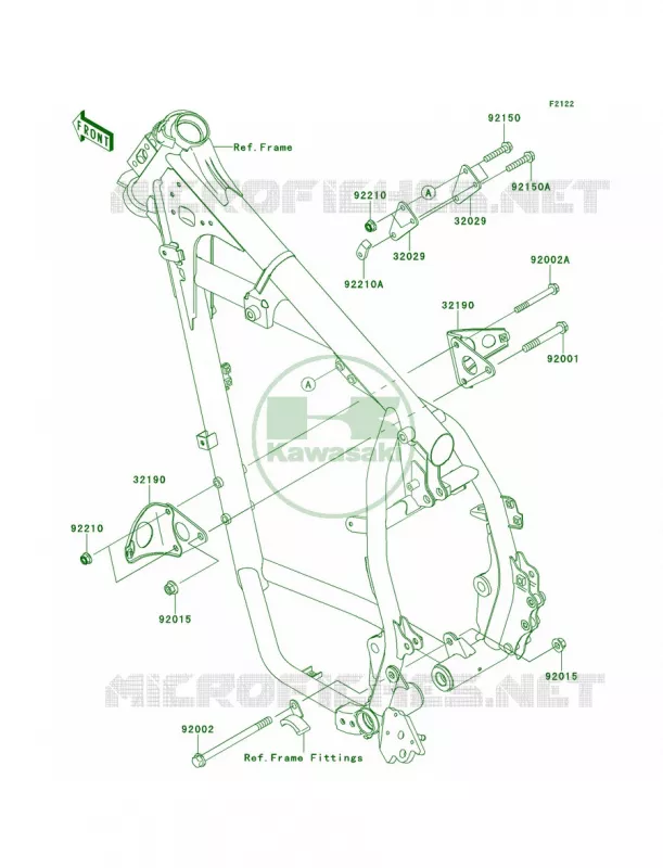 Engine Mount Kawasaki MOTOS 650 2012 KLR650  KL650ECF