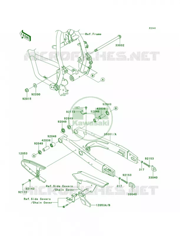 Swingarm Kawasaki MOTOS 650 2012 KLR650  KL650ECF