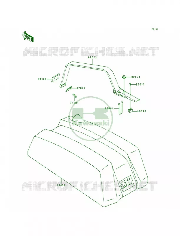 Engine Hood Kawasaki JET SKI 550 1992 550 SX  JS550-C2