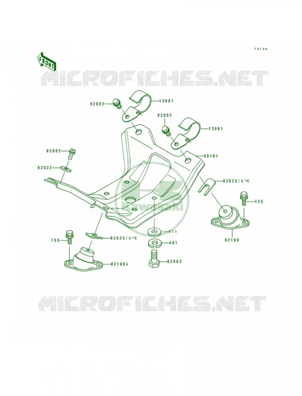 Engine Mount Kawasaki JET SKI 550 1992 550 SX  JS550-C2