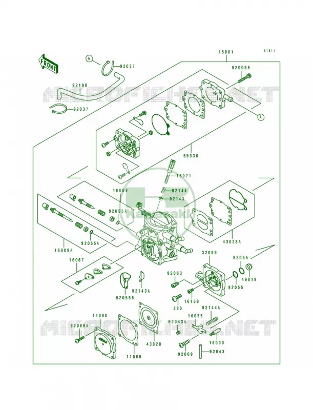 Carburetor Kawasaki JET SKI 650 1992 650 SX  JS650-B2