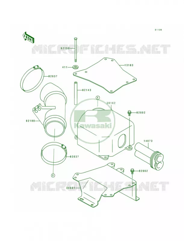 Intake Silencer Kawasaki JET SKI 650 1991 TS  JF650-B3