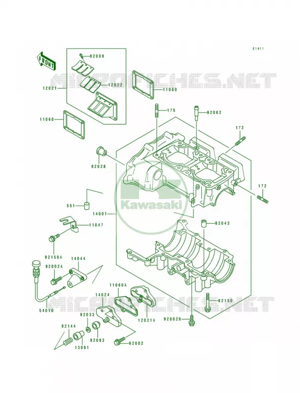 Crankcase Kawasaki JET SKI 650 1991 SC  JL650-A1