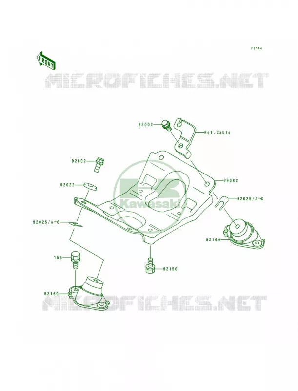 Engine Mount Kawasaki JET SKI 650 1991 SC  JL650-A1
