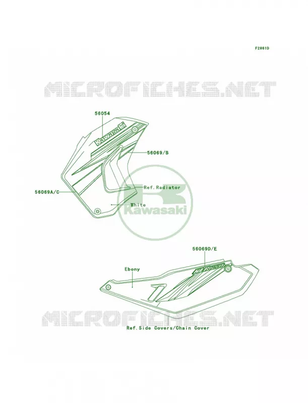 DecalsM.I.BlueECFCAUS Kawasaki MOTOS 650 2011 KLR650  KL650EBF