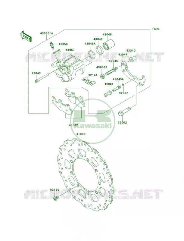 Front Brake Kawasaki MOTOS 650 2011 KLR650  KL650EBF