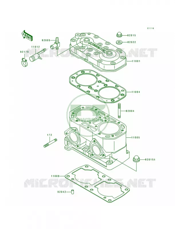 Cylinder HeadCylinder Kawasaki JET SKI 650 1991 650 SX  JS650-B1