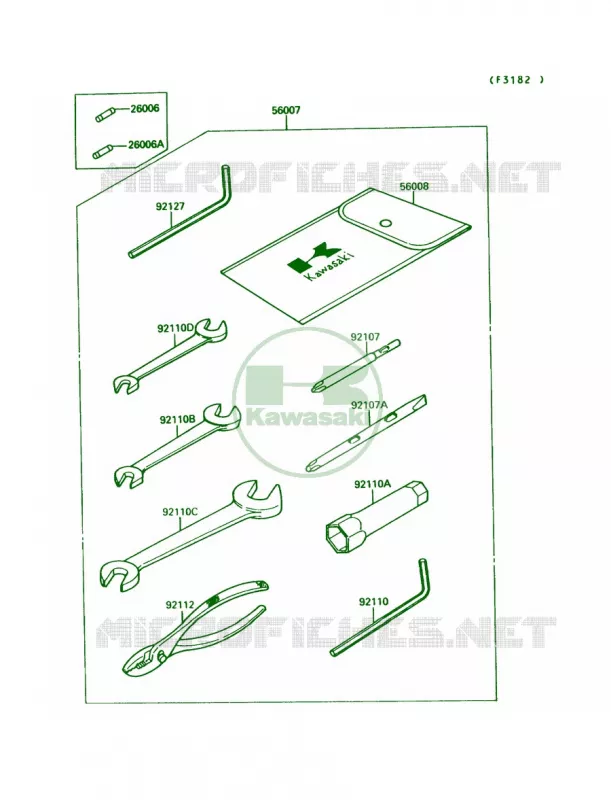 Owner's Tools Kawasaki JET SKI 650 1990 JET MATE  JB650-A2