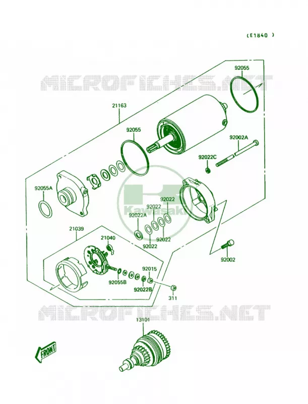 Starter Motor Kawasaki JET SKI 650 1990 JET MATE  JB650-A2