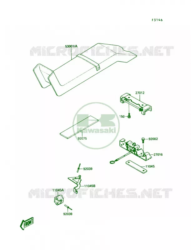 Seat Kawasaki JET SKI 650 1990 X2  JF650-A5
