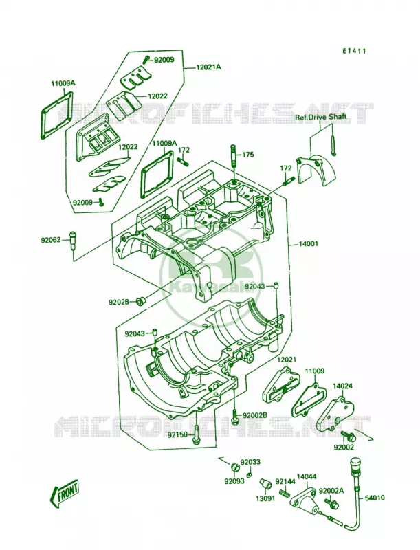 Crankcase Kawasaki JET SKI 650 1990 TS  JF650-B2