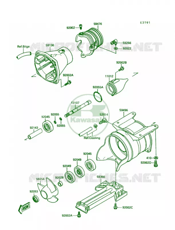 Jet Pump Kawasaki JET SKI 650 1990 TS  JF650-B2